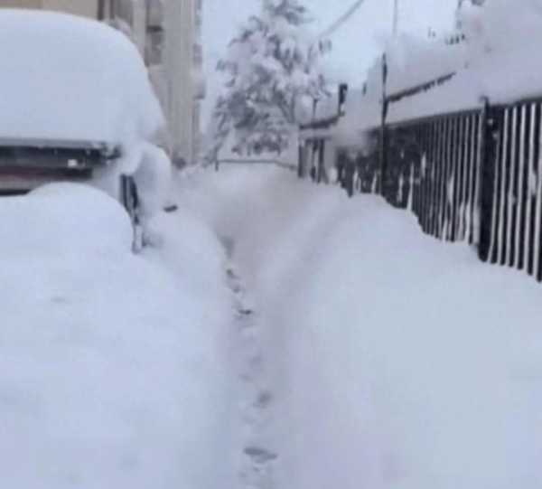 山东威海暴雪积雪厚度惊呆网友