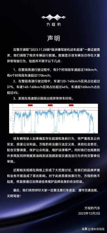 方程豹回应豹5百公里油耗18升问题