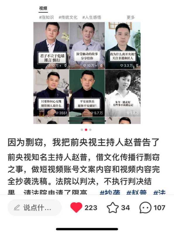 央视前主持人赵普涉侵权案被限高