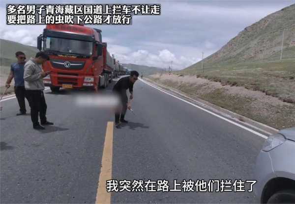 多名男子国道拦车：为吹走路上小虫