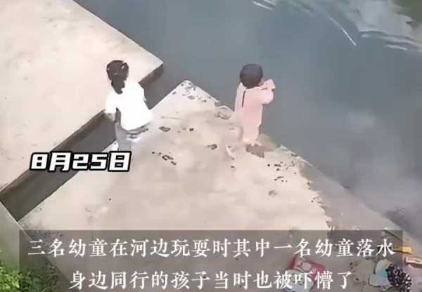 幼童落水2同伴吓懵 4分钟无人呼救